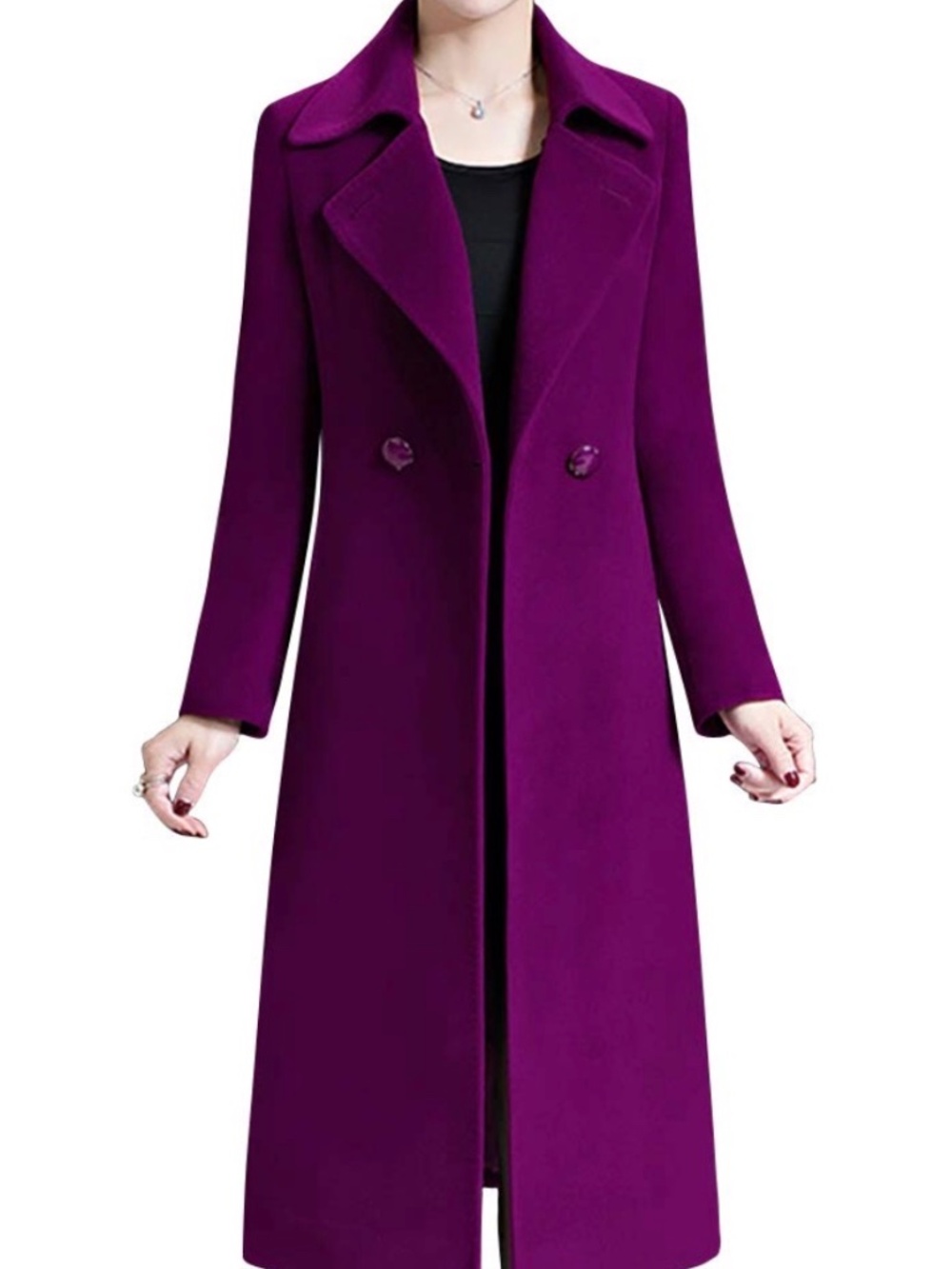 Purple peacoat